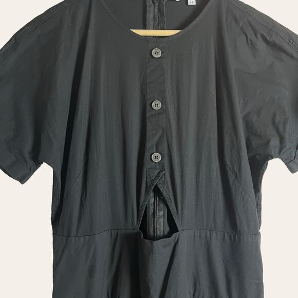 Bibhu Mohapatra Collective Black Cutout Fringe Asymmetric Midi Dress Size 14 - Picture 12 of 16